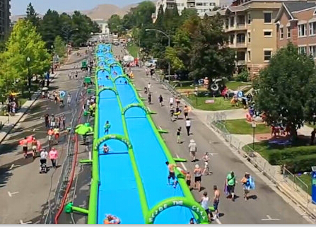 Inflatable Games-Inflatable Pool Slide